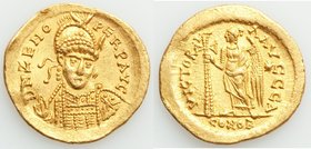 Zeno, Eastern Roman Empire (AD 474-491). AV solidus (21mm, 4.43 gm, 6h). AU. Constantinople, 1st officina, second reign, AD 476-491. D N ZENO-PERP AVG...