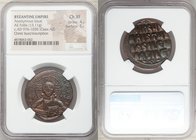 Anonymous. Class A2. Time of Basil II-Constantine VIII (ca. AD 976-1035). AE follis (30mm, 13.11 gm, 5h). NGC Choice XF 4/5 - 5/5. Constantinople. +EM...