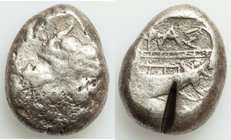 ANCIENT LOTS. Greek. Lycia. Phaselis. Ca. 530-500 BC. Lot of three (3) AR staters. Fine-About VF, test cut. Includes: (3) Prow of galley left in the f...