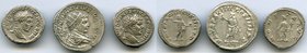 ANCIENT LOTS. Roman Imperial. Caracalla (AD 193-217). Lot of three (3) AR denarii and antoninianus. VF-XF. Includes: Antoninianus - Serapis // Denarii...