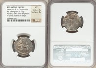ANCIENT LOTS. Byzantine. Ca. AD 613-668. Lot of two (2) AR hexagrams. NGC Choice Fine-VF. Includes: Heraclius and Heraclius Constantine (AD 613-641), ...