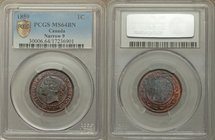 Victoria "Narrow 9" Cent 1859 MS64 Brown PCGS, Royal mint, KM1. Narrow 9 variety. 

HID09801242017