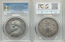 Republic Yuan Shih-kai Dollar Year 3 (1914) AU Detail (Chop Mark) PCGS, KM-Y329, L&M-63. Handsome slate gray tone with a light cleaning visible throug...