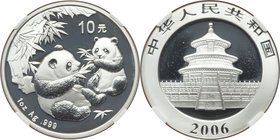 People's Republic silver Panda 10 Yuan 2006 MS69 NGC, KM1664.

HID09801242017