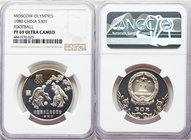 People's Republic Proof "Soccer" 30 Yuan 1980 PR69 Ultra Cameo NGC, KM36. Moscow Olympics issue. 

HID09801242017