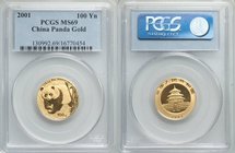 People's Republic gold Panda 100 Yuan (1/4 oz) 2001 MS69 PCGS, KM1368. AGW 0.2497 oz. 

HID09801242017
