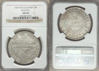 Republic 8 Reales 1839 BOGOTA-RS AU50 NGC, Bogota mint, KM98. First year of issue for type. 

HID09801242017