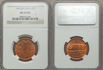 Republic Pair of Certified Pennies MS65 Red NGC, 1) 1/2 Penny 1943 - KM10 2) Penny 1946 - KM11 Sold as is, no returns.

HID09801242017