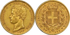 Sardinia. Carlo Alberto gold 100 Lire 1833 (Eagle)-P AU55 NGC, Turin mint, KM133.1, Fr-1138. Mintage: 6,769. AGW 0.9331 oz.

HID09801242017