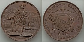 Zurich. City copper "Bogen Shooting Festival" Medal MDCCCLXV (1865) UNC, Krause-252, Martin-1017, Richter-1727c. 53,8mm. 77.83gm. By F. Aberli. For th...