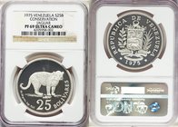 Republic Pair of Certified Proof Bolivares 1975-(l) PR69 Ultra Cameo NGC, 1) 25 Bolivares - British Royal Mint, KM-Y46 2) 50 Bolivares - British Royal...