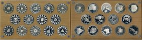 14-Piece Lot of silver Proof Uncertified Assorted Spanish American Issues, Ibero-American series, including one example each from (Argentina 1000 Aust...