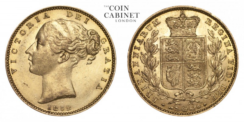 GREAT BRITAIN. Victoria, 1837-1901. Gold Sovereign, 1852, London. Extremely fine...