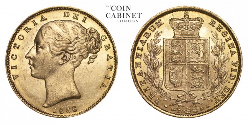 GREAT BRITAIN. Victoria, 1837-1901. Gold Sovereign, 1856, London. Extremely fine...