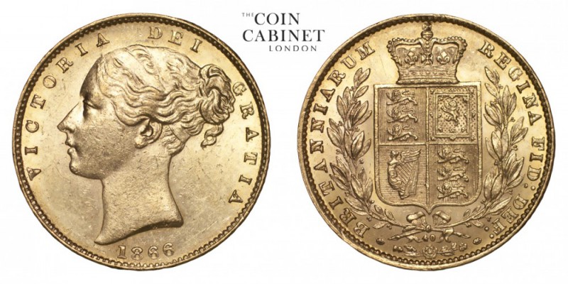 GREAT BRITAIN. Victoria, 1837-1901. Gold Sovereign, 1866, London. Good extremely...