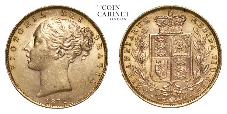 GREAT BRITAIN. Victoria, 1837-1901. Gold Sovereign, 1872, London. Good extremely...