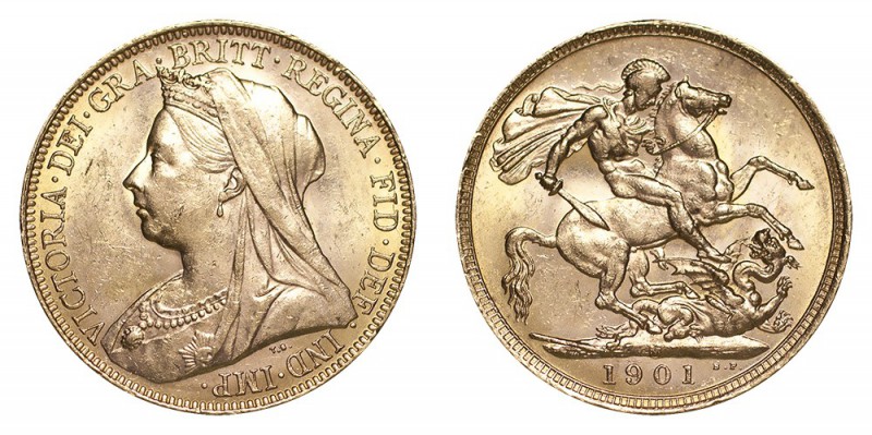 AUSTRALIA. Victoria, 1837-1901. Gold Sovereign, 1901-M, Melbourne. Good extremel...