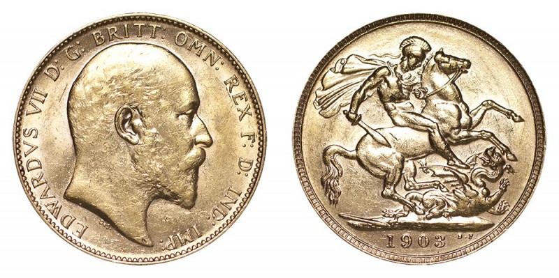 AUSTRALIA. Edward VII, 1901-10. Gold Sovereign, 1903-P, Perth. Extremely fine.. ...