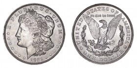 UNITED STATES. Morgan Dollar, 1878-1921. $1, 1921, Philadelphia. Mint state.. 26.73 g. 38.1 mm. KM# 110. Mint state.