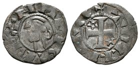 Reino de Castilla y León. Alfonso I (1109-1126). Dinero. Toledo. (Bautista-40.1). Ve. 0,79 g. Con punto al inicio de la leyenda del anverso y estrella...
