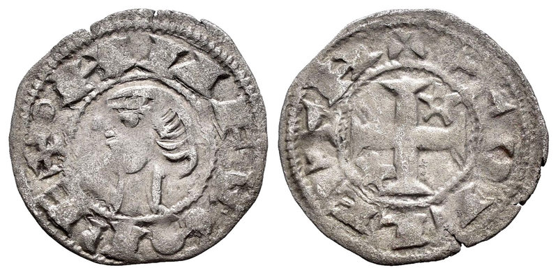 Reino de Castilla y León. Alfonso I (1109-1126). Dinero. Toledo. (Bautista-40.2)...
