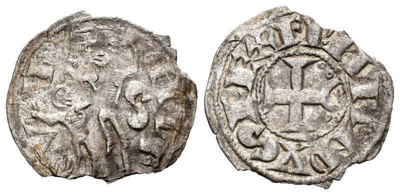 Reino de Castilla y León. Alfonso VIII (1158-1214). Dinero. (Bautista-263.5). Ve...