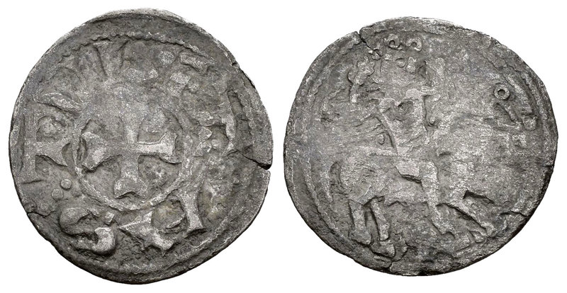 Reino de Castilla y León. Alfonso VIII (1158-1214). Dinero. Toledo. (Bautista-27...