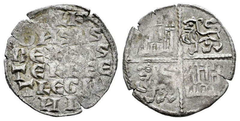 Reino de Castilla y León. Alfonso X (1252-1284). Dinero de seis líneas. Sin ceca...