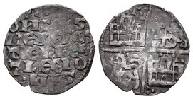 Reino de Castilla y León. Alfonso X (1252-1284). Dinero de seis líneas. (Bautista-369). Ag. 0,88 g. Tres punto en el 1º y 4º cuadrante. MBC+. Est...50...