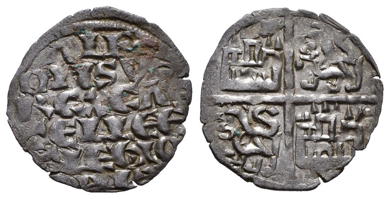 Reino de Castilla y León. Alfonso X (1252-1284). Dinero de seis lineas. (Bautist...