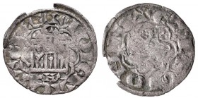 Reino de Castilla y León. Alfonso X (1252-1284). Novén. Murcia. (Bautista-399). Ve. 0,71 g. Con H bajo el castillo. MBC-/BC. Est...20,00.