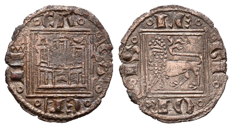 Reino de Castilla y León. Alfonso X (1252-1284). Óbolo. (Bautista-418.2). Ve. 0,...