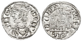 Reino de Castilla y León. Sancho IV (1284-1295). Cornado. Burgos. (Bautista-427 variante). Anv.: 3 puntos en corona y estrella encima. Rev.: B y estre...