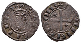Reino de Castilla y León. Sancho IV (1284-1295). Seiseno. (Bautista-439). Ve. 0,77 g. Cruz con estrella en primer y cuarto cuadrante. MBC. Est...30,00...