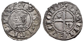 Reino de Castilla y León. Sancho IV (1284-1295). Seiseno. Burgos. (Bautista-440.1). Ve. 0,70 g. Con estrella y B en primer y cuarto cuadrante. EBC. Es...