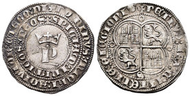 Reino de Castilla y León. Pedro I (1350-1368). 1 real. Sevilla. S. (Abm-380). (Bautista-528). Ag. 3,40 g. EBC. Est...300,00.