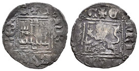 Reino de Castilla y León. Enrique II (1368-1379). Novén. Zamora. (Bautista-no cita). Ve. 0,92 g. Misma leyenda en anverso y reverso ENRICUS REX C. Mar...