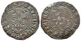 Reino de Castilla y León. Enrique III (1390-1406). Blanca. Toledo. (Bautista-771). Ve. 1,92 g. Con T bajo el castillo. MBC+/MBC. Est...20,00.