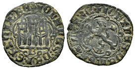 Reino de Castilla y León. Juan II (1406-1454). Blanca. Burgos. (Bautista-811). (Abm-624). Ve. 2,26 g. Con B entre roeles bajo el castillo. MBC+. Est.....