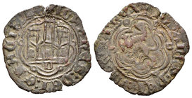 Reino de Castilla y León. Juan II (1406-1454). Blanca. Burgos. (Bautista-811). (Abm-624). Ve. 1,59 g. Con B bajo el castillo. Grieta. MBC-. Est...20,0...