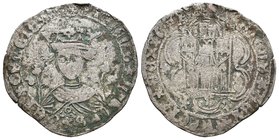 Reino de Castilla y León. Enrique IV (1454-1474). Cuartillo. Sevilla. (Bautista-1023.4). Ve. 3,40 g. Con S debajo del castillo y adornos florales a lo...