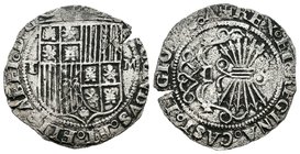 Fernando e Isabel (1474-1504). 1 real. Toledo. (Cal-406). Ag. 3,22 g. Escudo entre T-M. Oxidaciones. MBC-. Est...60,00.
