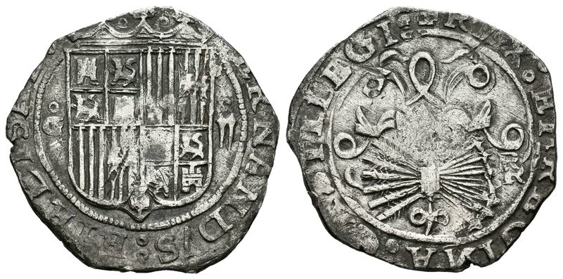 Fernando e Isabel (1474-1504). 2 reales. Granada. R. (Cal-245 variante). (Lf-G4....