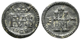 Felipe III (1598-1621). 1 maravedí. 1606. Segovia. (Cal-861). (Jarabo-Sanahuja-D276). Ae. 0,65 g. MBC-. Est...30,00.