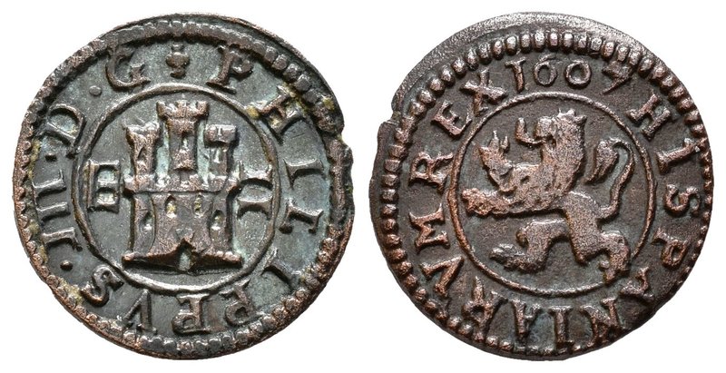 Felipe III (1598-1621). 2 maravedís. 1607. Segovia. (Cal-841). (Jarabo-Sanahuja-...
