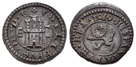 Felipe III (1598-1621). 2 maravedís. 1619. Segovia. (Cal-853). (Jarabo-Sanahuja-D270). Ae. 1,52 g. Variante con los dos I del valor muy separados. EBC...