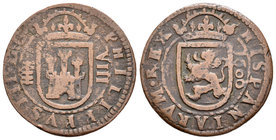 Felipe III (1598-1621). 8 maravedís. 1606. Segovia. (Cal-762). (Jarabo-Sanahuja-D222). Ae. 6,76 g. Acueducto de 4 arcos en 2 pisos. El segundo 6 de la...
