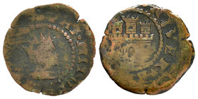 Felipe IV (1621-1665). Dobler. Ibiza. (Cal-1386). (Cru-3709). Ae. 0,95 g. Acuñada en tiempo de Carlos II a nombre de Felipe IV. BC-. Est...20,00.