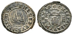 Felipe IV (1621-1665). 4 maravedís. 1663. Segovia. BR. (Cal-1552). (Jarabo-Sanahuja-M570). Ae. 0,79 g. MBC+. Est...30,00.