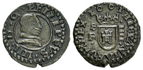 Felipe IV (1621-1665). 4 maravedís. 1661. Sevilla. R. (Cal-1592). (Jarabo-Sanahuja-M641). Ae. 1,06 g. Escasa. MBC/MBC+. Est...45,00.